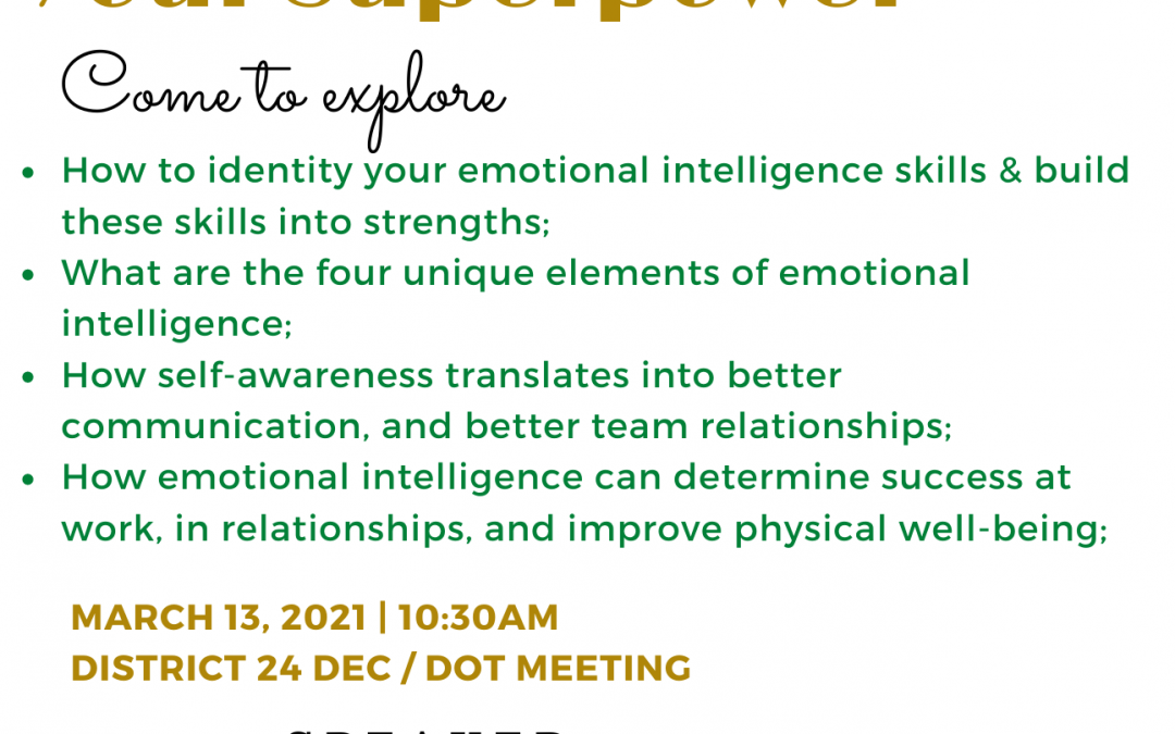 Emotional Intelligence: Your Superpower